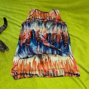 Asymmetrical Tie Dye Blouse